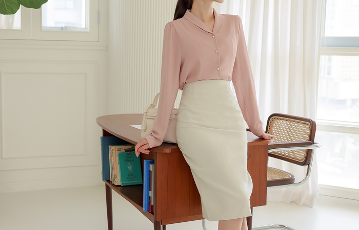 Tight High-Waist H-line Skirt(Long)