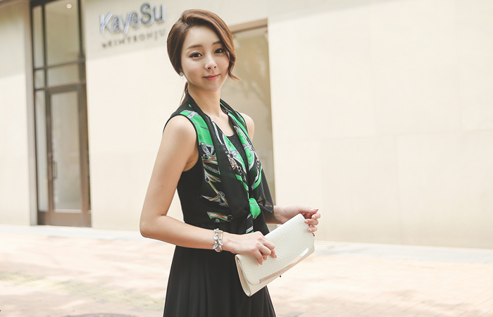 Luxury printing Chiffon Scholl Vest