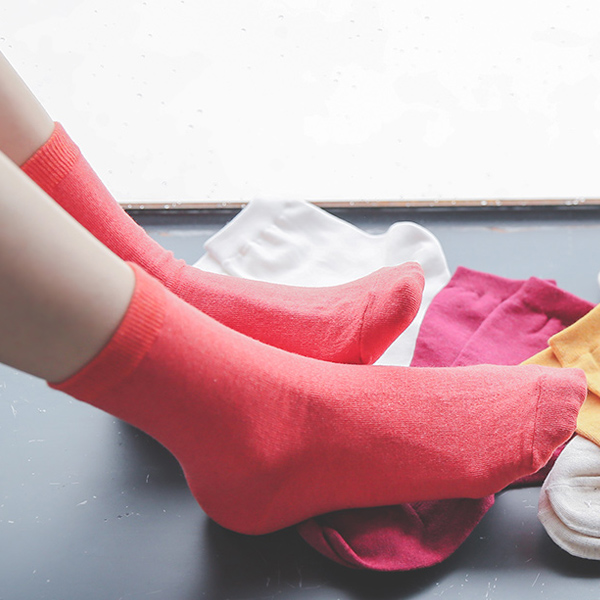 Basic Color Simple Ankle Socks