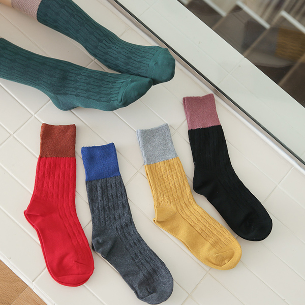 Color Combination Slim Twiddle Socks