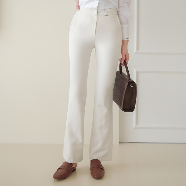 Buckle Semi- Boot-Cut Slacks(spring)