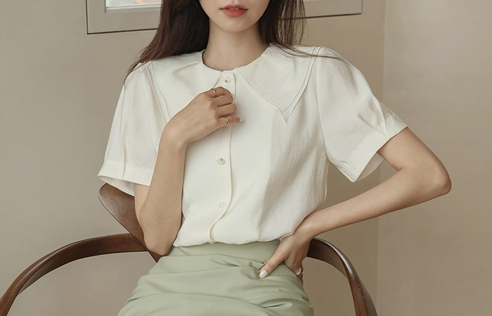Romantic Double Collar Blouse