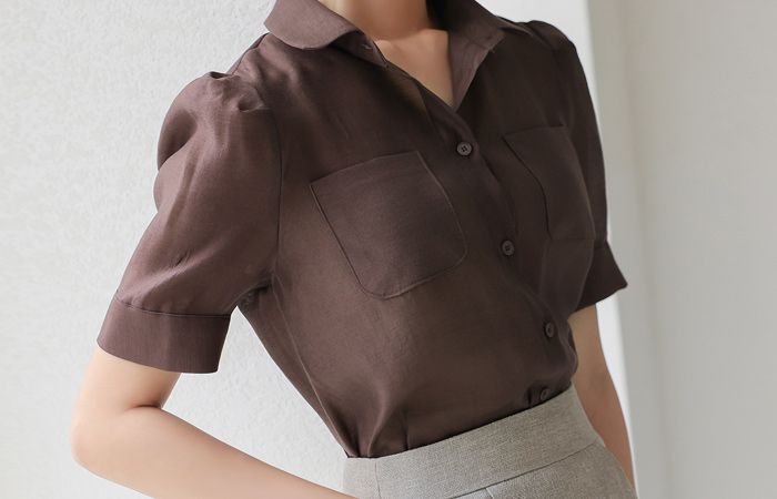 revoir Skily Pocket Collar Blouse