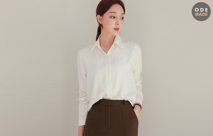 Modern Basic Collar Shirt Blouse