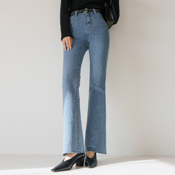 Tight Trendy Mood Boot-Cut Denim Pants