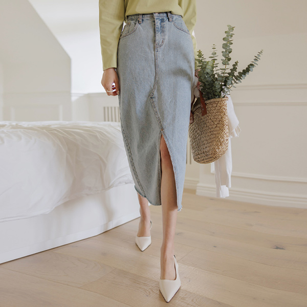 Standard Midi Denim Skirt