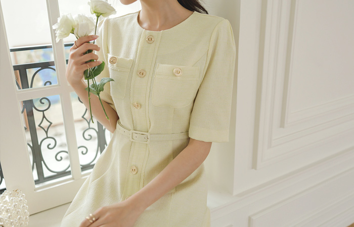 Summer Tweed A-line Lovely Dress