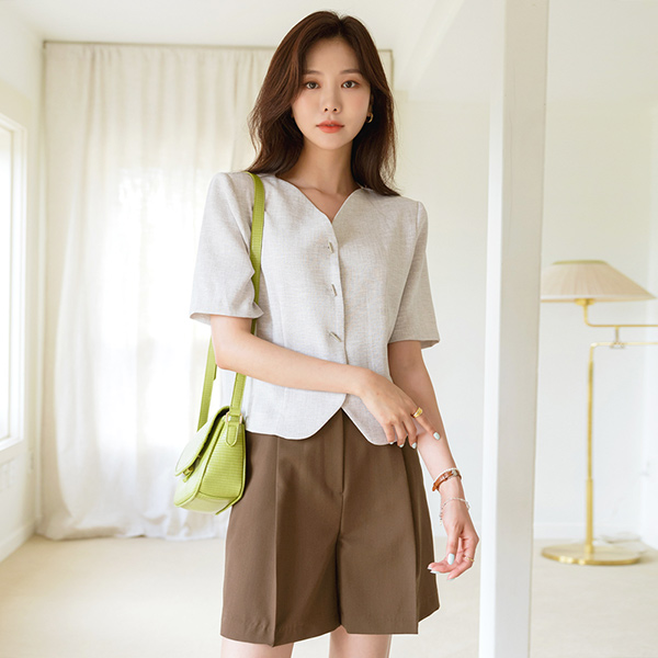 Modern&Simple Tulip Neck-Line Point Jacket