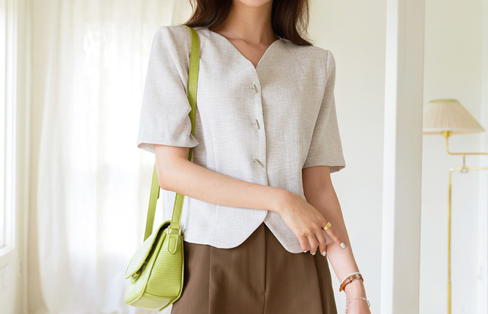 Modern&Simple Tulip Neck-Line Point Jacket