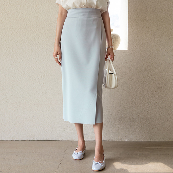 Comfortable Wrap Style Mochi Span Skirt
