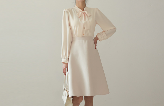 Scarf A-line Two-piece Dress