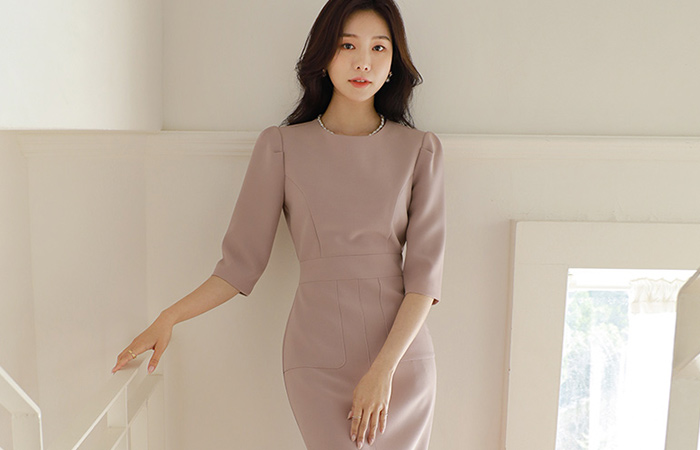 shasha Feminine Hems See-through Slim Fit Dress