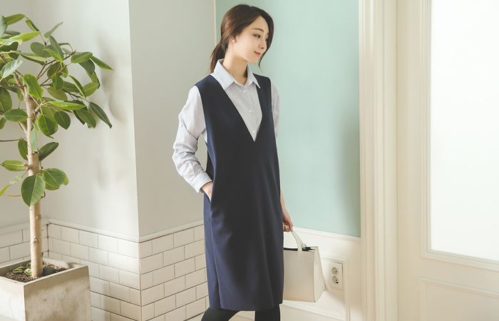 V-neck Long Dress Best