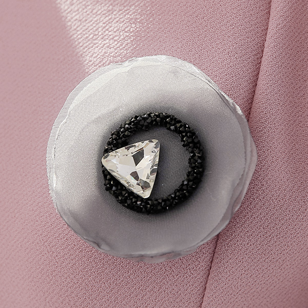 Circle Organza Cubic Brooch