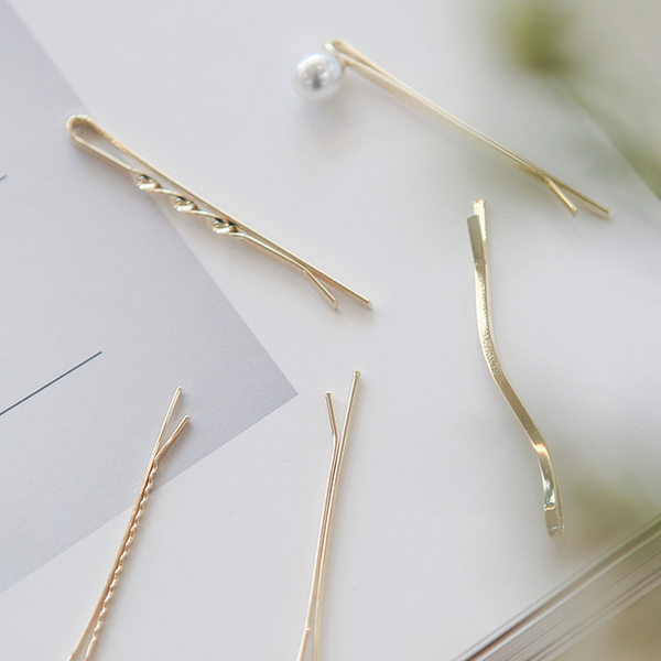 Cutie Point Pearl Bobby-Pins(5set)