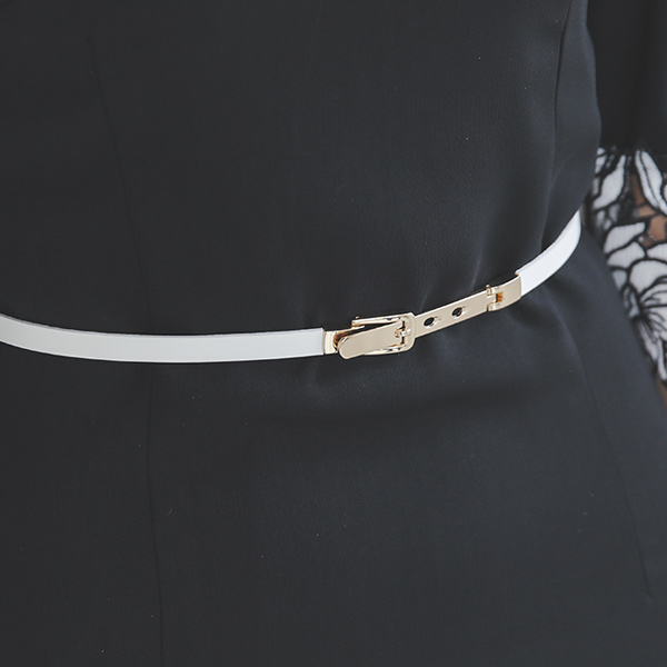 Cowhide Gold Buckle-Bar Belt