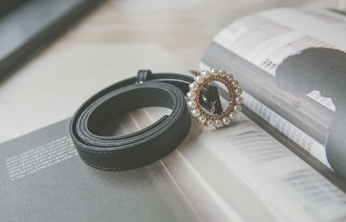 Circle Pearl layered Belt