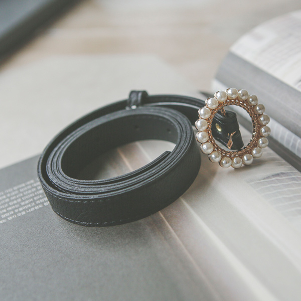 Circle Pearl layered Belt