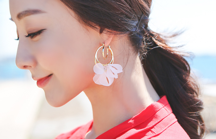 Hawaiian Wide Petals Earring