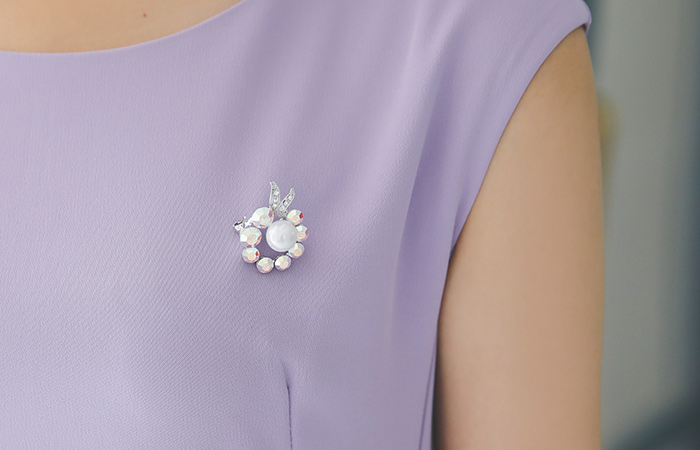 Pure Circle-Cubic Mini Brooch