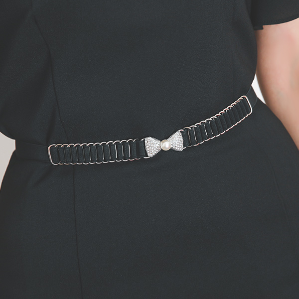 Cubic Pearl Ribbon Banding Belt