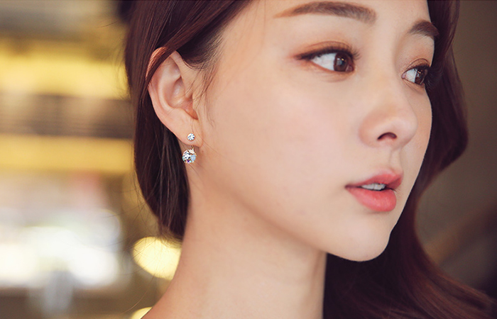 Twinkle double cubic earring