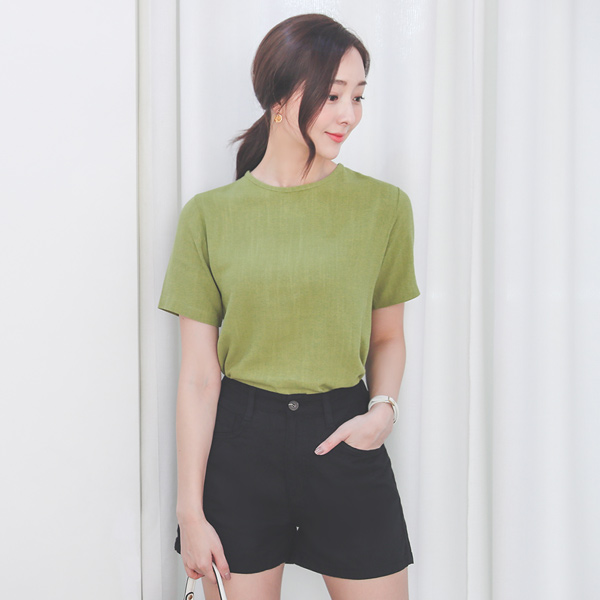 Coconut Linen Round Simple Blouse