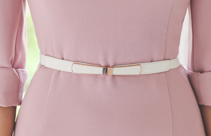Rose-Gold Ribbon Point Banding Belt