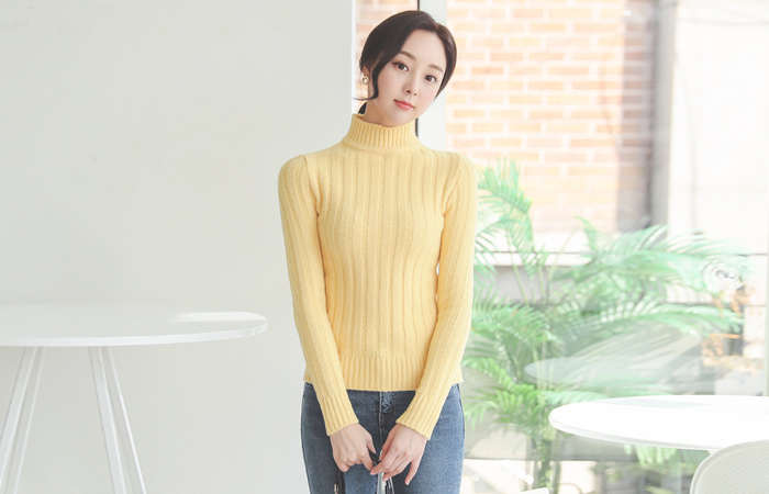 Daily Bold Corduroy Turtleneck Knit