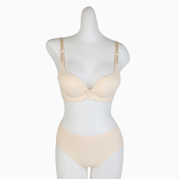 Soft No-Wire Volume up Wave Bra&Seamless Panty SET