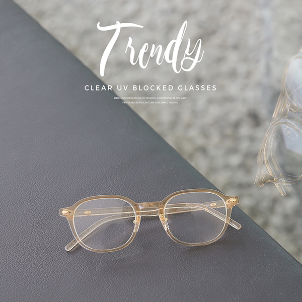 Trendy clear UV Blocking Glasses