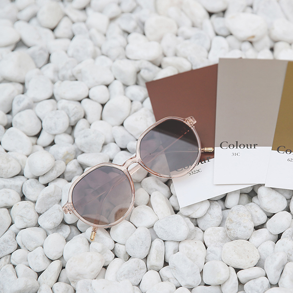 Gold Tip Point Rounding Simple Sunglasses