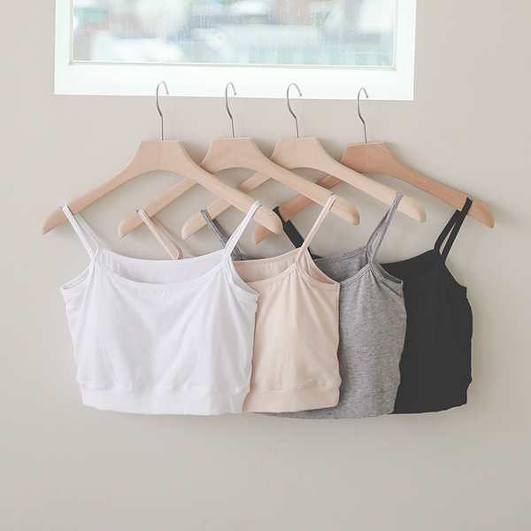 Cotton Basic Basic Cap Tank-Top Bra-Top