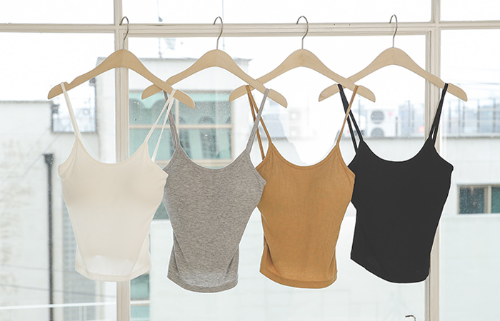 Span Corduroy Round Crop Cap Tank-Top