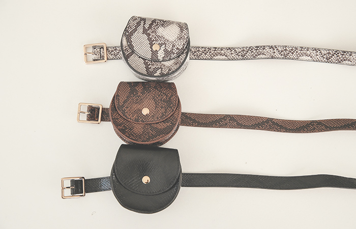 Python Pattern Chic Mini bag Belt