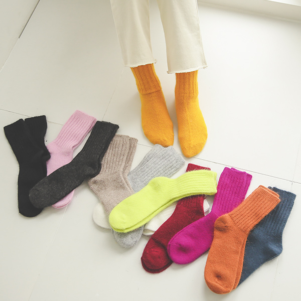 Wool Blend 마일드 Angora Socks