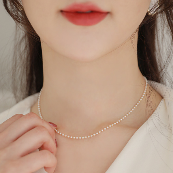 Mini-Pearl&Gold Simple Necklace