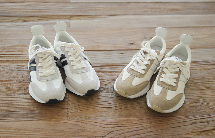 Vintage Suede Line Cowhide Sneakers