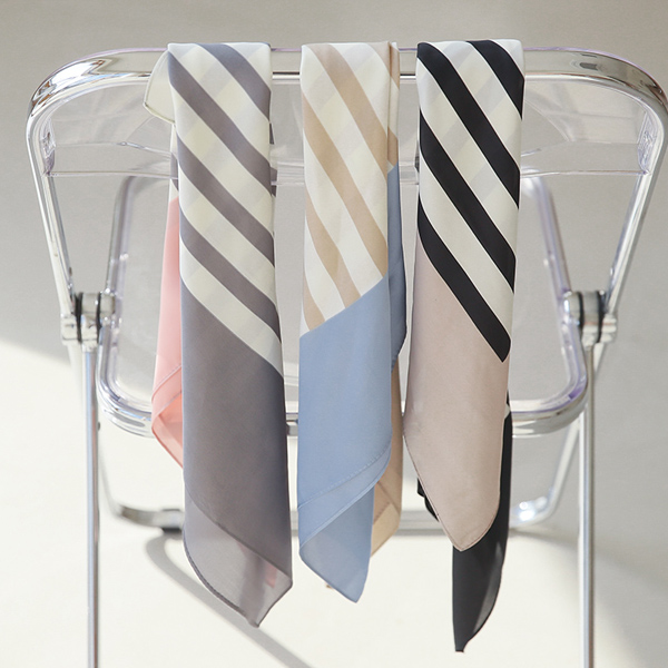 Stripe square Color Combination Scarf