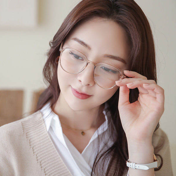 Over size Boeing Color clear frame Glasses