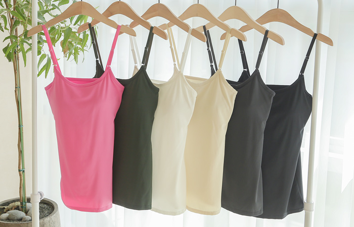 Tencel Volume Basic Color Sleeveless shirts