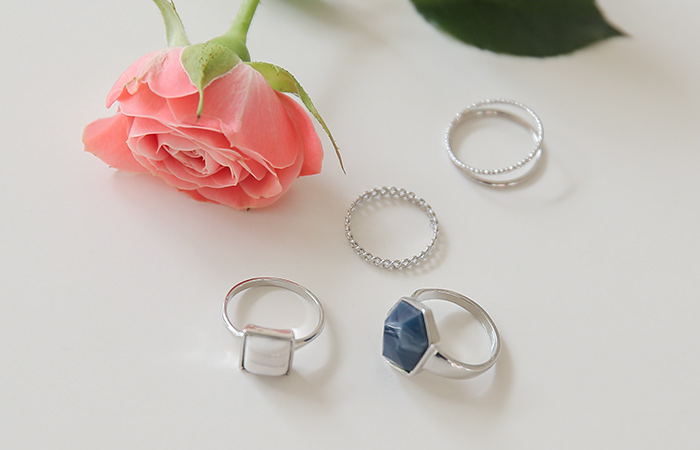 Mable&Silver Ring(4SET)