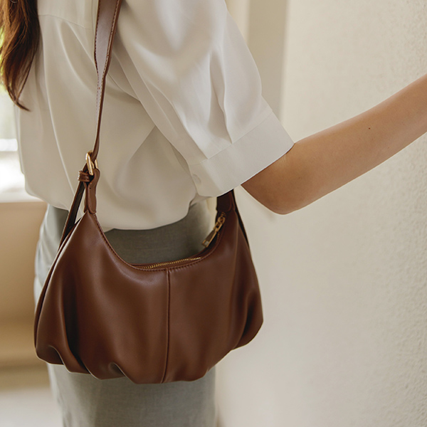 Heats Soft Leather Round Shoulder Bag