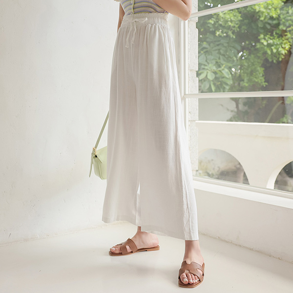 Relax Summer Rayon Wide Banding Pants