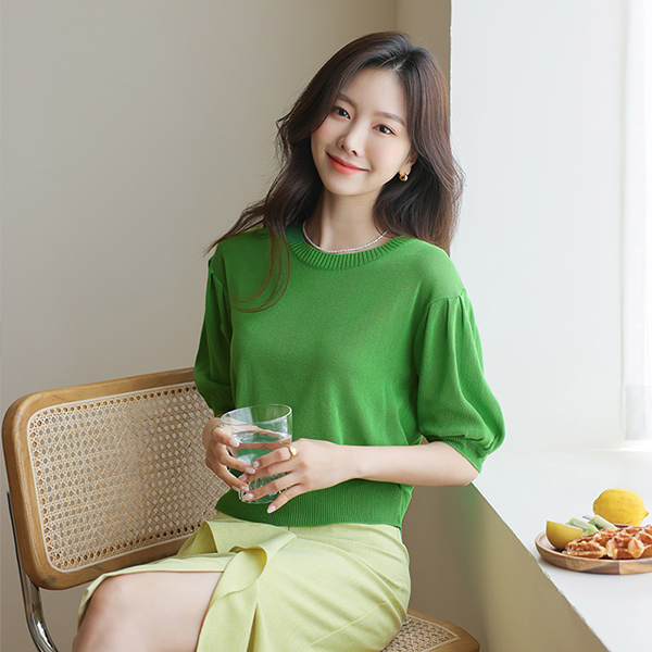 Summer Mood Puff Color Knit