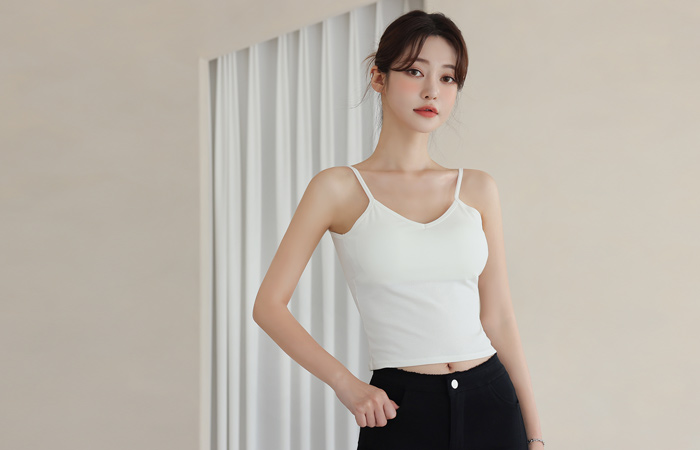 Cotton ULine Cap Tank-Top