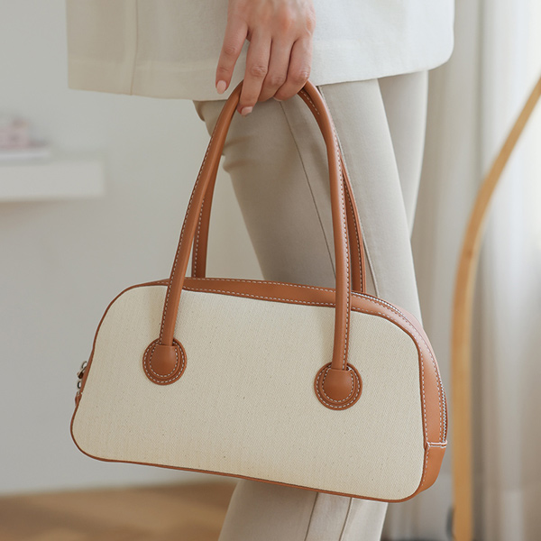Herringbone Cotton Rounding Bag