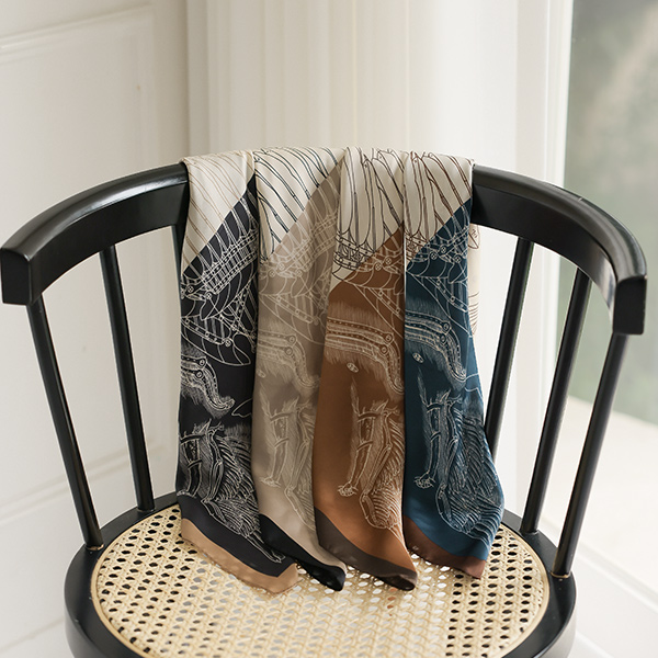 Antique Feather Two Tone Color Combination Scarf