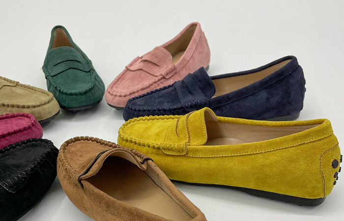 Suede Autumn Point Color Drive Loafers