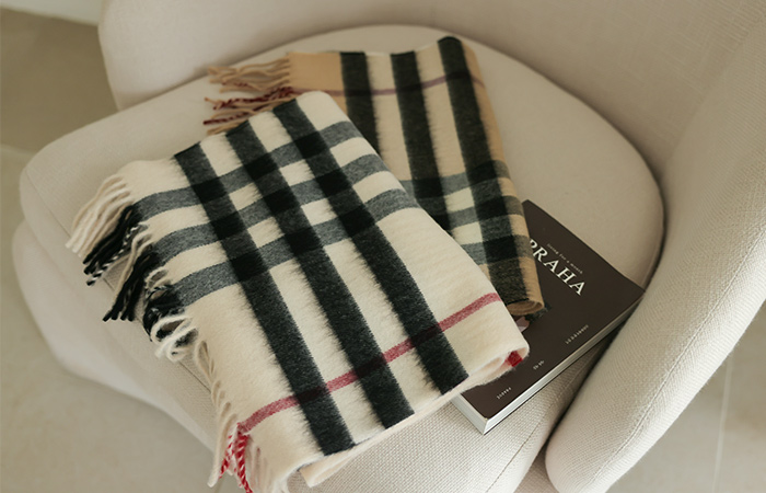 Vintage Check Soft Wool muffler